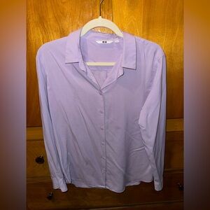 Uniqlo purple button down